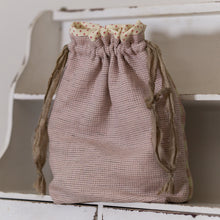 Load image into Gallery viewer, Linen drawstring project bag

