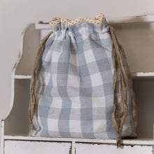 Load image into Gallery viewer, Large linen drawstring project bag
