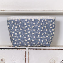 Load image into Gallery viewer, Blue Floral Box Pouch
