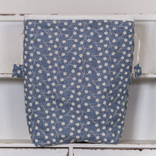 Load image into Gallery viewer, Blue Floral Drawstring Project Bag PRE ORDER
