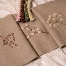 Load image into Gallery viewer, Embroidery Nature Journal Kit Number One- Wren, Blossom &amp; Cow Parsley
