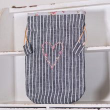 Load image into Gallery viewer, Heart Design Hand Embroidered Notions Pouch
