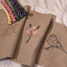 Load image into Gallery viewer, Embroidery Nature Journal Kit Number Two - Wagtails &amp; Daisies
