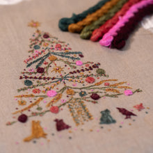 Load image into Gallery viewer, Gathering Around the Christmas Tree Embroidery Kit
