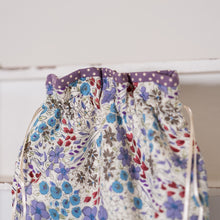 Load image into Gallery viewer, Floral Drawstring Project Bag

