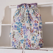 Load image into Gallery viewer, Floral Drawstring Project Bag
