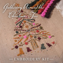 Load image into Gallery viewer, Gathering Around the Christmas Tree Embroidery Kit
